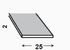 Profilé plat aluminium anodisé incolore 25 x 2 mm 1 m CQFD