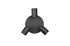 Plafonnier 3 spots salle de bains GU10 Angelo noir IP44 3x5W - TRIO