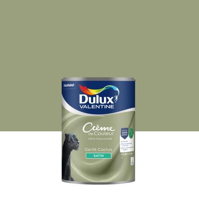 Peinture crème de couleur Gentil Cactus satin 1L - DULUX VALENTINE