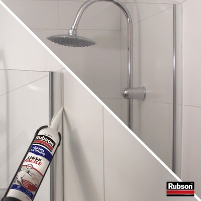 Mastic Silicone Sanitaire Lisse Facile Blanc 280 ml RUBSON