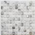 Mosaïque mural intérieur multi-matières blanc SAUGE 30 x 30 cm vendu à l'unité SAS MAT INTER