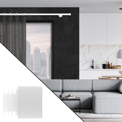 Embout déco bouchon en métal diam 28 mm Finition Blanc mat par 2 - MOBOIS