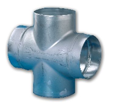 Croix de dérivation en tôle galvanisée Ø 125 mm - AUTOGYRE