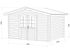Abri de jardin en bois autoclave marron Valentine -  12,9 m² hors-tout - Livraison incluse - PALMAKO