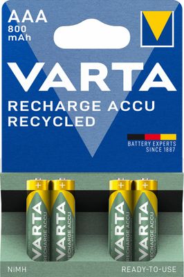 Piles rechargeables HR03 (AAA) Accu recycled par 4 - VARTA