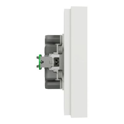 Double prise 2 pôles + terre sur boîte encastrement simple Odace 2025 blanc - SCHNEIDER ELECTRIC