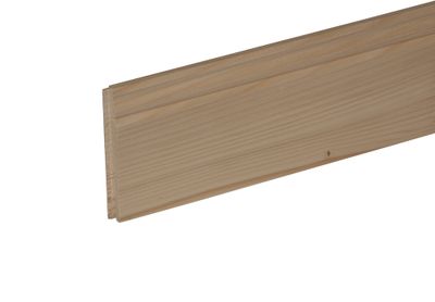 Plinthe bois sapin sans noeuds moulurée 1 bord arrondi rabotée non traitée - Ép.12 x l.68  mm - L.2.00 m - AJ TIMBER