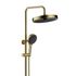 Colonne de douche thermostatique laiton brossé Concave - EDOUARD ROUSSEAU