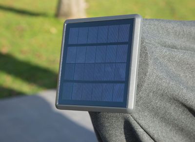 Parasol déporté led 2,70x2,7 m gris PROLOISIRS Livraison à domicile incluse