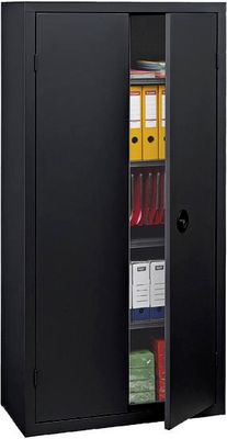 Armoire monobloc avec portes battantes noir 180 x 90 x 43 - SNOR