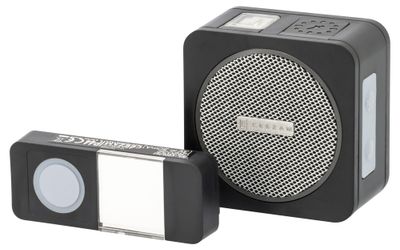 Sonnette sans fil 150m à pile Anthracite - CEEZAM