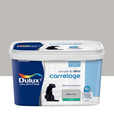 Peinture pour carrelage simple & déco Béton Gris Satin 2 L DULUX VALENTINE