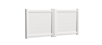 Portillon battant aluminium LEO l.1,00 x H.1,75 m gris  - PREFALU