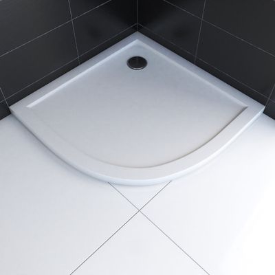 Receveur de douche 1/4 de cercle 90x90 cm acrylique blanc Pure 2 - AURLANE