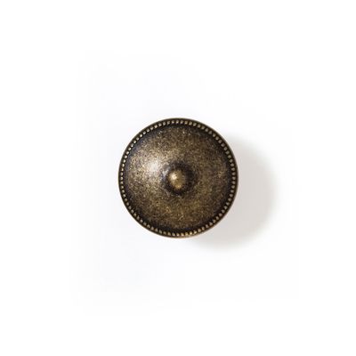 Bouton de meuble rond vieux laiton diamètre 30 mm REI
