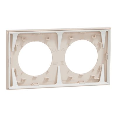 Plaque de finition 2 postes Odace 2025 beige sable - SCHNEIDER ELECTRIC