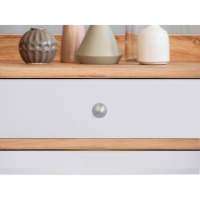 Bouton de meuble boule chromée mat diamètre 24 mm REI