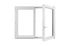 Fenêtre PVC blanc 2 vantaux oscillo-battant H.75 x l.100 cm CLOSY