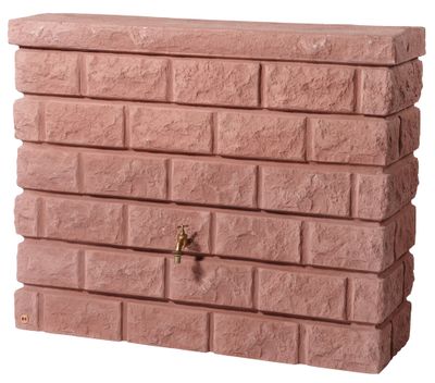 Récupérateur d'eau de pluie - Réservoir mural Rocky - 400 litres rouge - GRAF