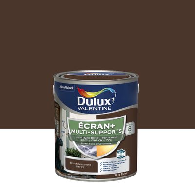 Peinture Ecran+ Multi-supports Satin Brun Normandie 2 L - DULUX VALENTINE