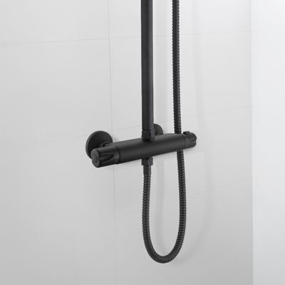 Mitigeur thermostatique de douche noir Breva - EDOUARD ROUSSEAU