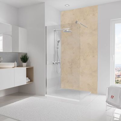 Panneau mural de douche 125x255 cm travertin DécoDesign Décor - SCHULTE