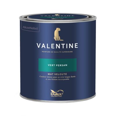 Peinture Valentine Mat Velouté Vert Persan 0,5 L - DULUX VALENTINE