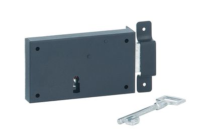 Serrure applique horizontale pêne dormant droite 1 clé