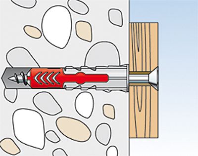 Chevilles tous matériaux DuoPower 6 x 30 mm par 100 FISCHER