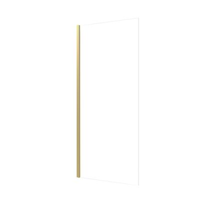 Paroi de douche à l'italienne 80x200 cm profilé or verre transparent 8 mm Parma - AURLANE