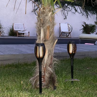 Bornes solaires à piquer LED détecteur crépusculaire IP44 20 lumens blanc chaud - XANLITE