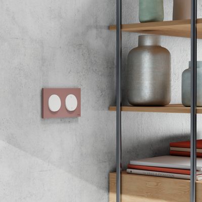 Plaque de finition 2 postes Odace 2025 rose grenat - SCHNEIDER ELECTRIC
