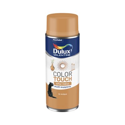 Bombe de peinture Color Touch effet métal or antique 400 mL - DULUX VALENTINE