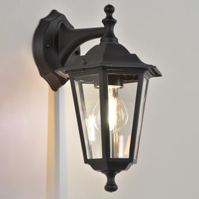 Applique extérieur descendante E27 Valence noir IP44  60W - COREP