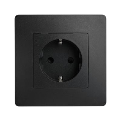 Prise schuko 2 pôles + terre noir Caly - DEBFLEX