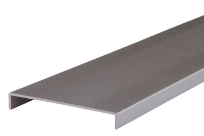 Nez de cloison large aluminium gris - 10 x 54 x 2600 mm - SPTD