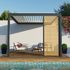 Parois ajourée pour pergola SOFIA aluminium gris imitation bois 0,96 m - ORIAL
