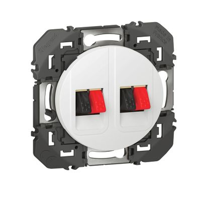 Prise haut-parleur encastrable double Blanc - Dooxie LEGRAND