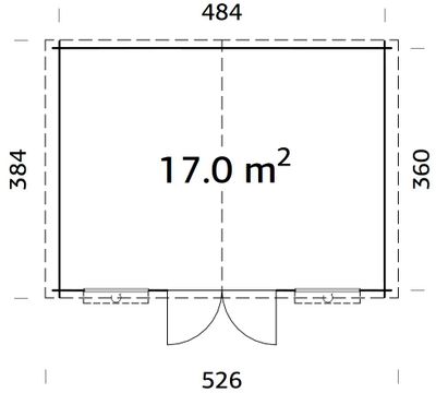 Abri de jardin  Bois Naturel  Tanguy 17m2 Livraison à domicile incluse