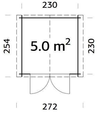 Abri de jardin en bois autoclave marron Valence 1 - ép.28mm - 6,9 m² hors-tout - WHITE WOOD