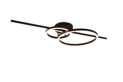 Plafonnier MONTILLA noir LED 54W 6300 lumens blanc dynamique CCT - TRIO