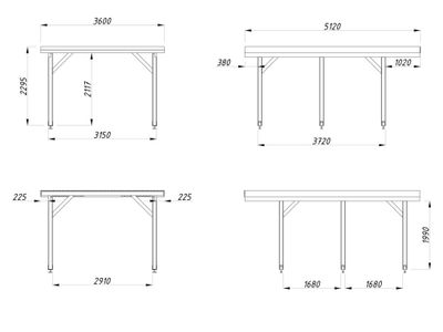 Carport toit plat en bois Karl - 1 voiture - 18,4 m² hors-tout - Livraison à domicile incluse - PALMAKO