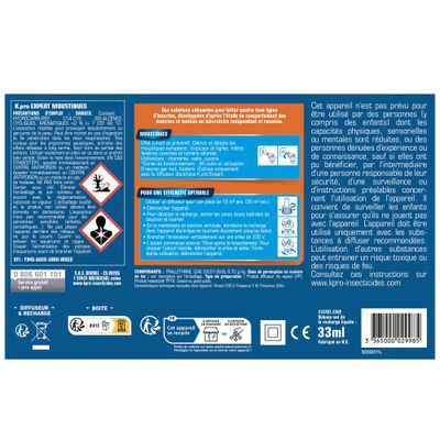 Diffuseur électrique anti-moustique avec 1 recharge liquide - K-PRO