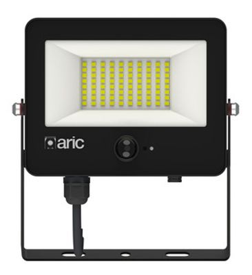 Projecteur extérieur LED détecteur de mouvements Wink 2 noir IP65 5000 lumens blanc chaud - ARIC