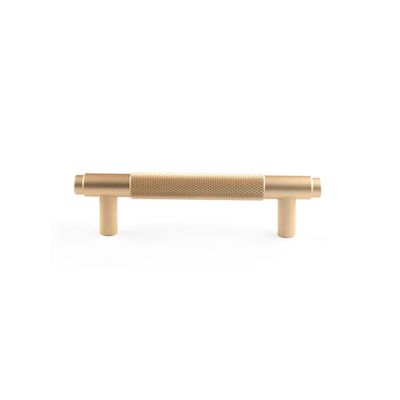 Poignée de meuble cylindrique aluminium doré mat entraxe 96 mm REI