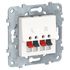 Prise haut-parleurs blanc - Unica SCHNEIDER ELECTRIC