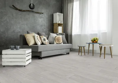 Sol PVC décor bois blanc PRIMETEX rouleau de 4m vendu au m² GERFLOR