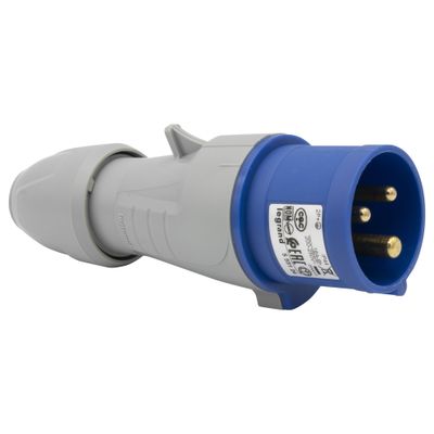 Prise électrique mobile industrielle mâle étanche IP44 2 pôles + terre 16A 200/250V - P17 LEGRAND