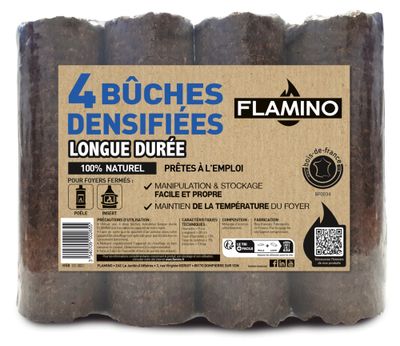 Bûche à longue durée par 4 FLAMINO