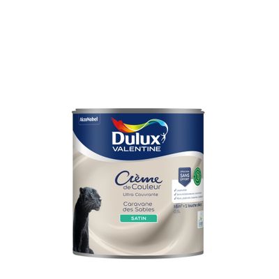 Peinture crème de couleur Caravane des Sables satin 0,5L - DULUX VALENTINE